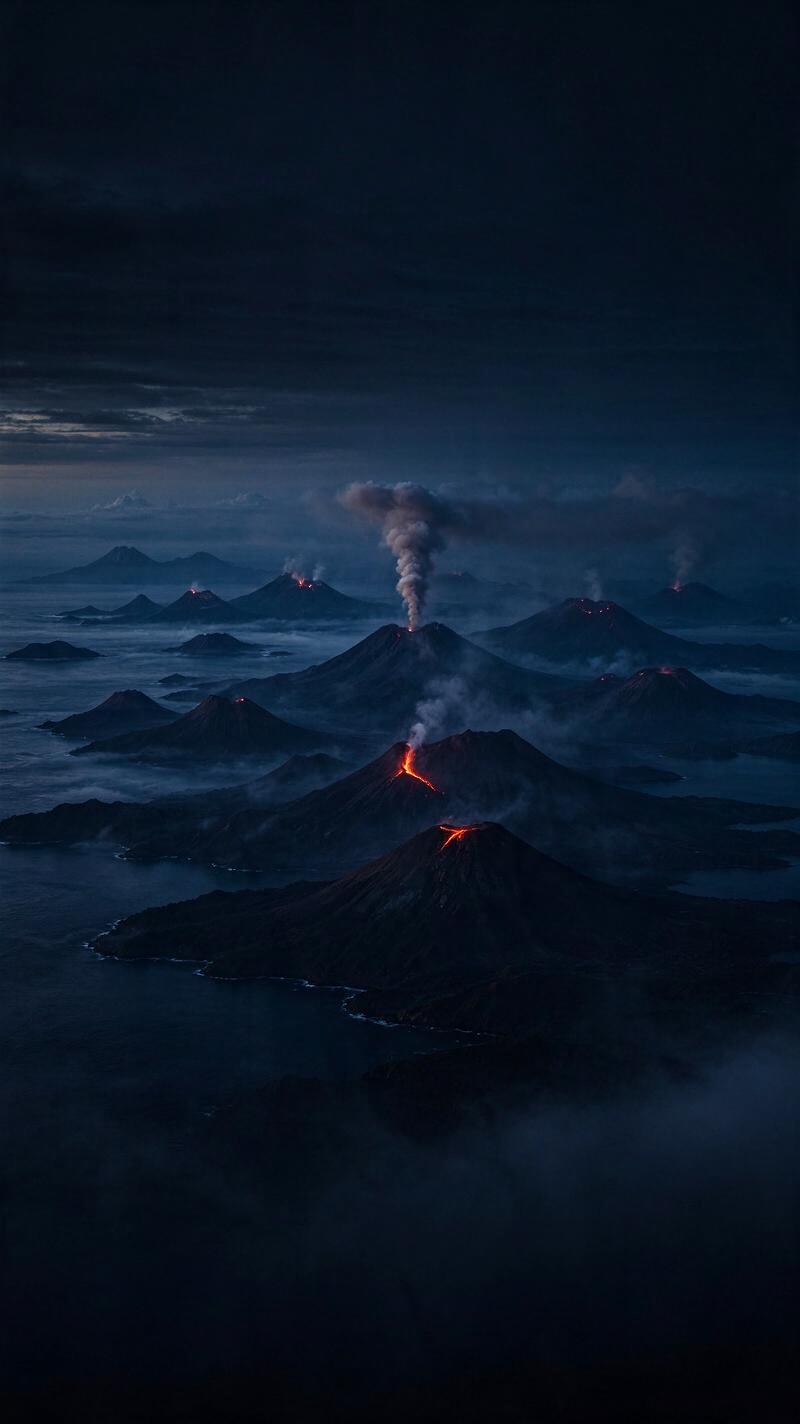 Illustration for the world record: Most active volcanoes in a country