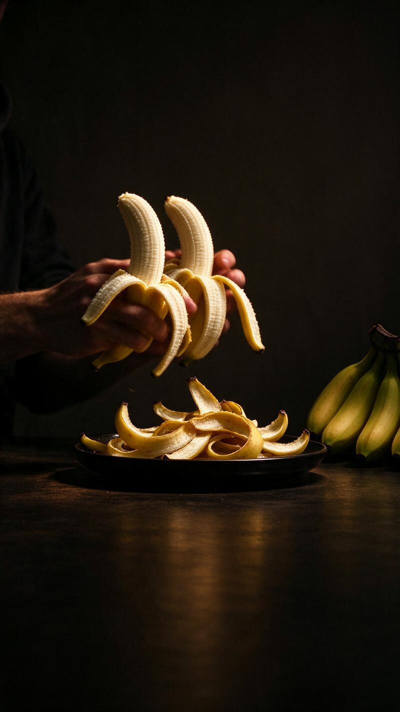 Illustration for the world record: Most bananas peeled and eaten in 125 seconds