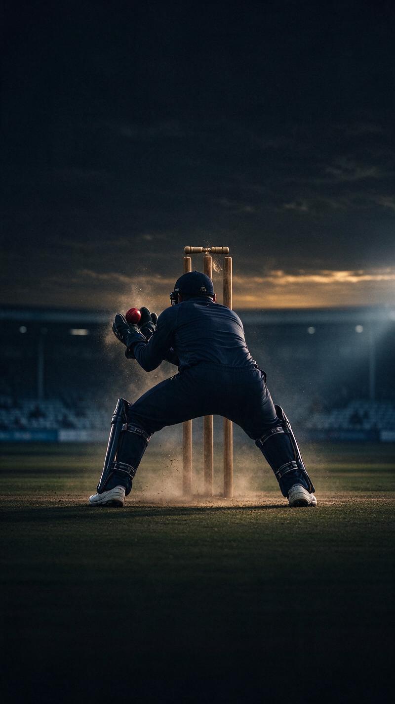 Illustration for the world record: Most dismissals by a wicketkeeper in a Test while also scoring a century and a fifty