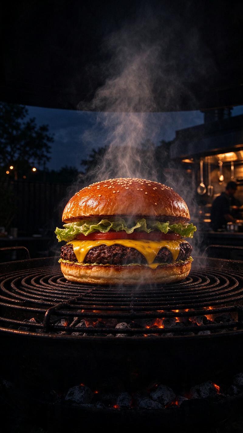 Illustration for the world record: Most expensive hamburger (commercially available)