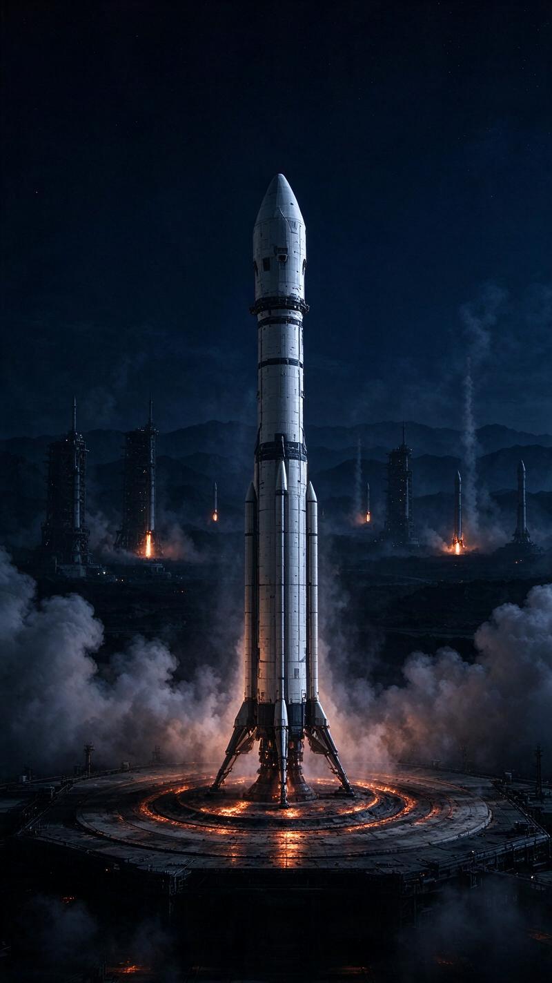 Illustration for the world record: Most launches by a single rocket model in a year