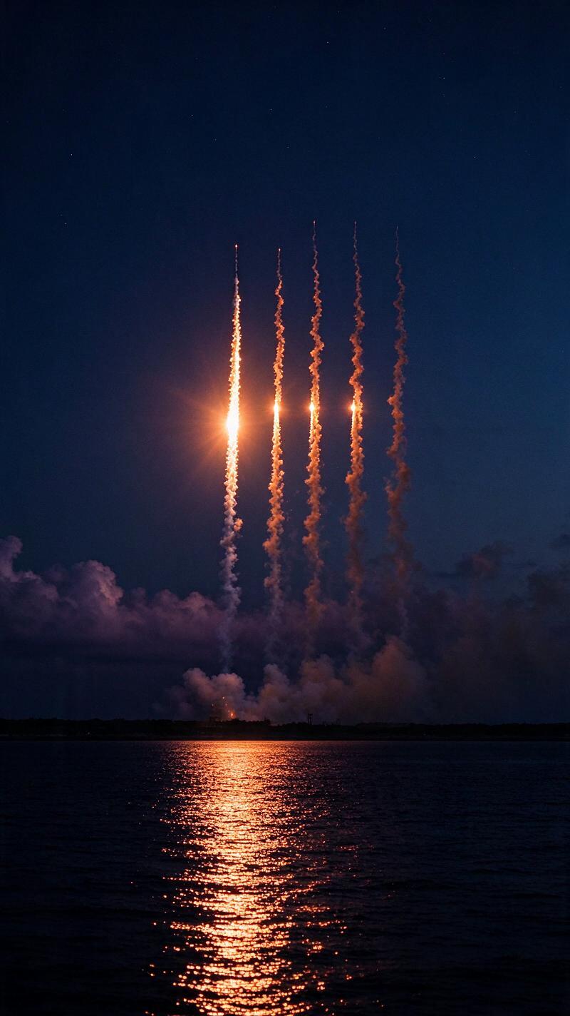 Illustration for the world record: Most orbital launches in a year by a company