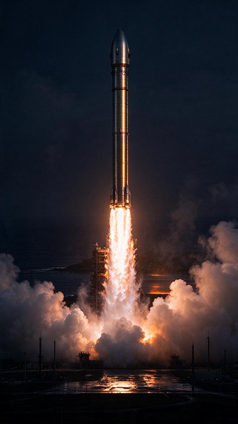 Illustration for the world record: Most powerful rocket