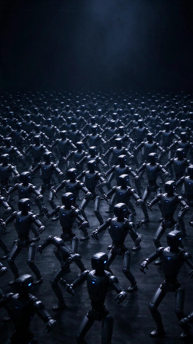 Illustration for the world record: Most robots dancing simultaneously