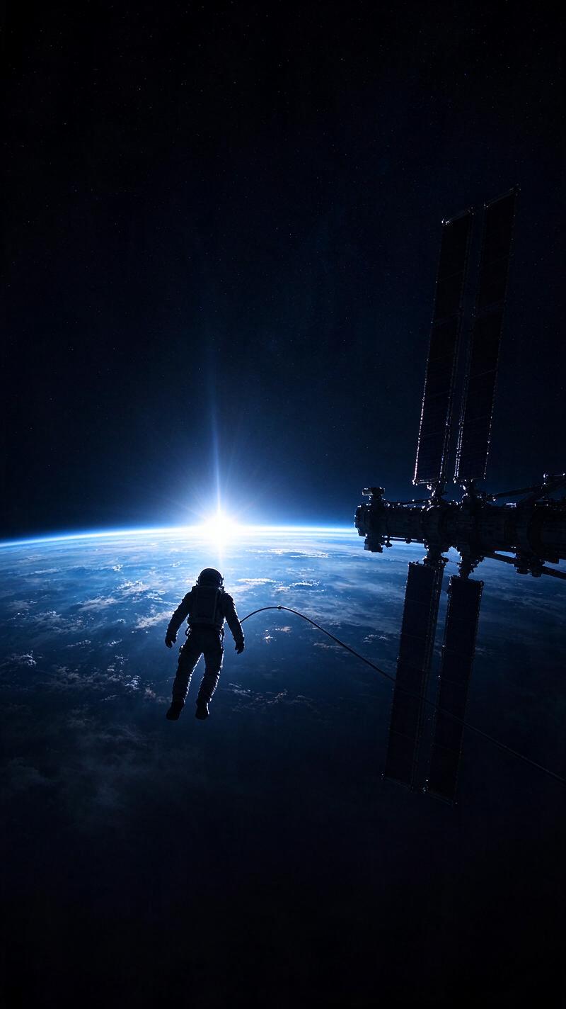 Illustration for the world record: Most spacewalks