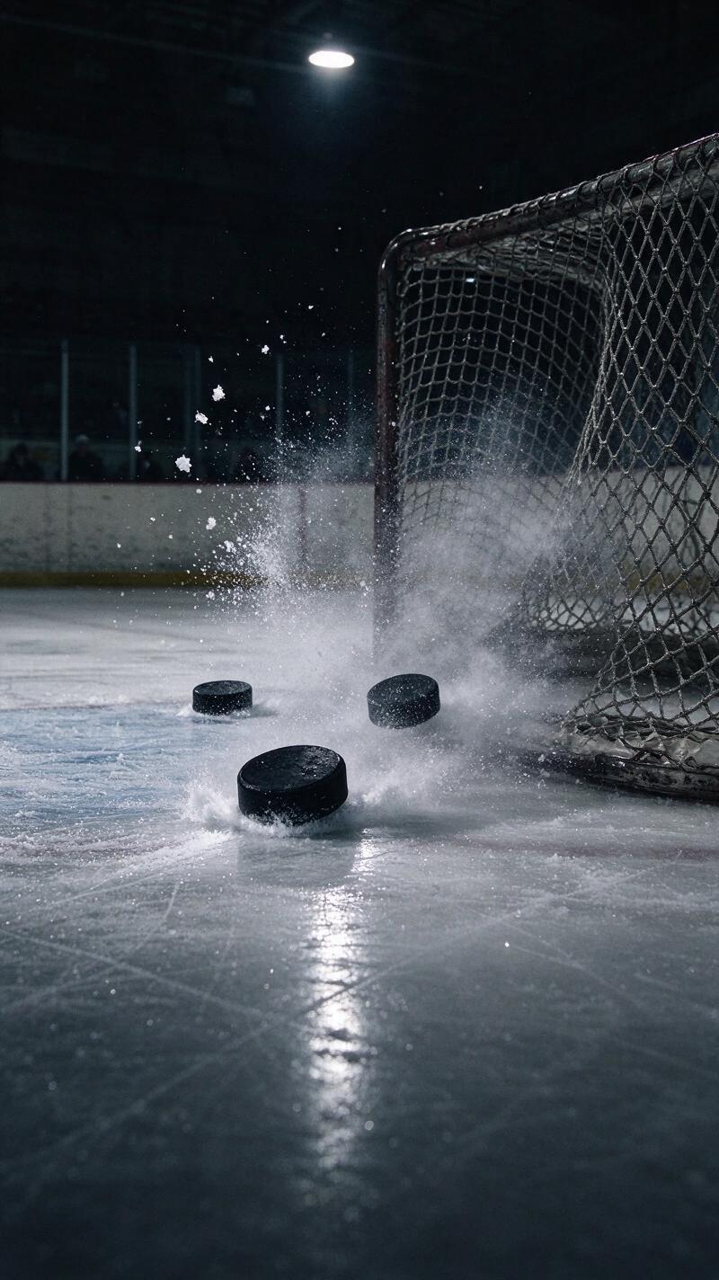 Illustration for the world record: Fastest hat trick (NHL)