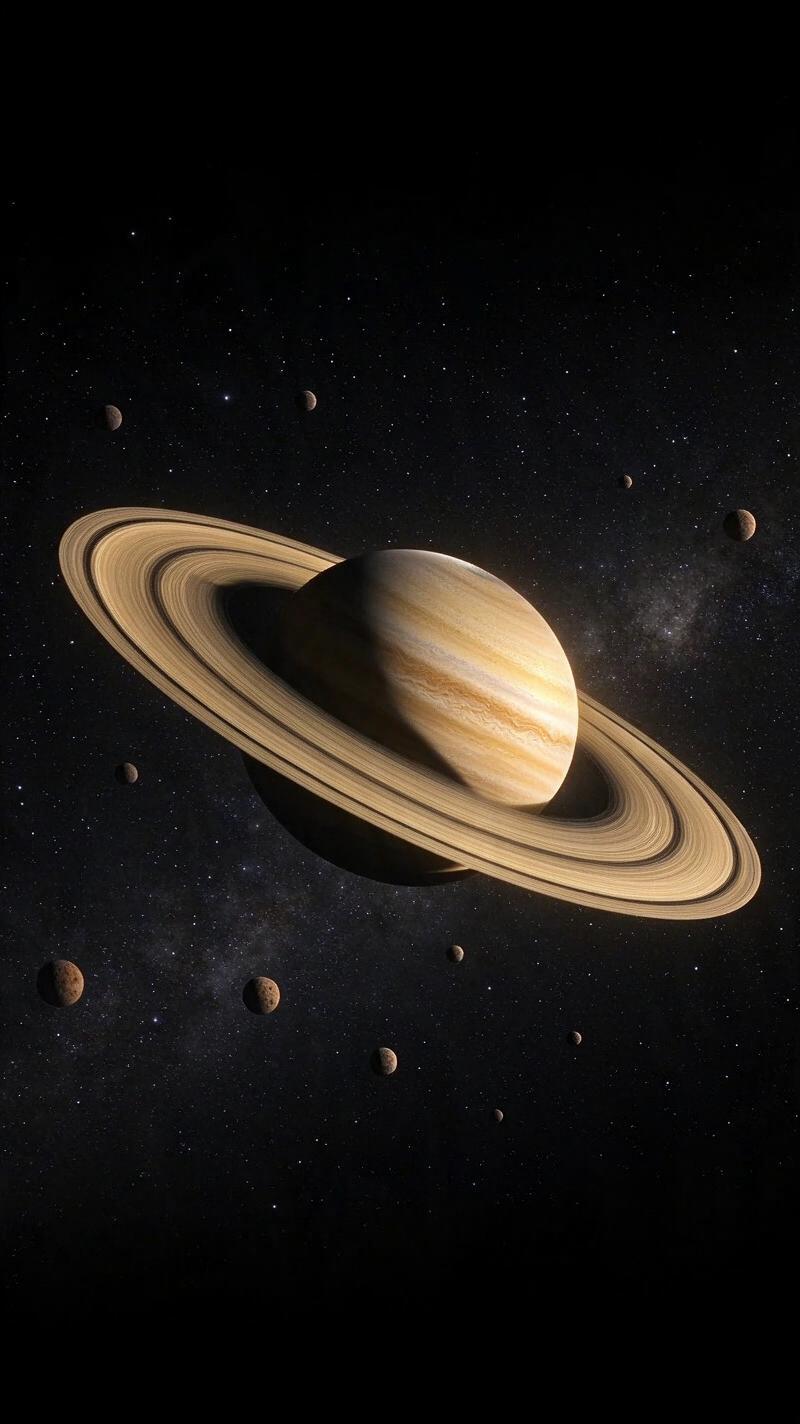 Illustration for the world record: Planet with the most known moons