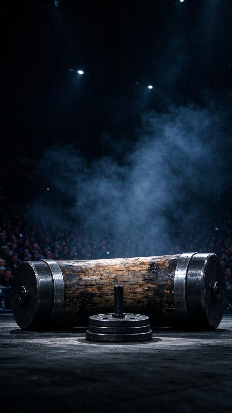 Illustration for the world record: Heaviest log lift