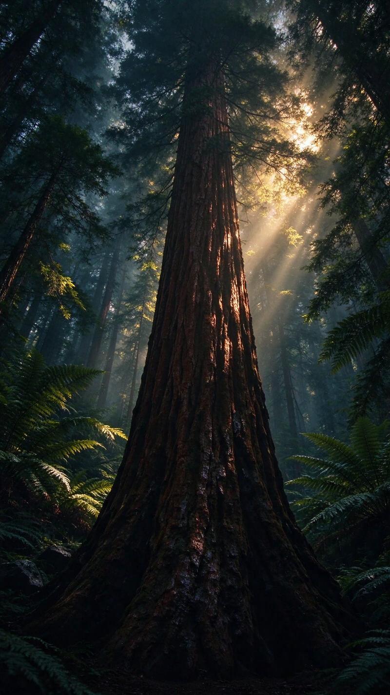 Illustration for the world record: Tallest living tree