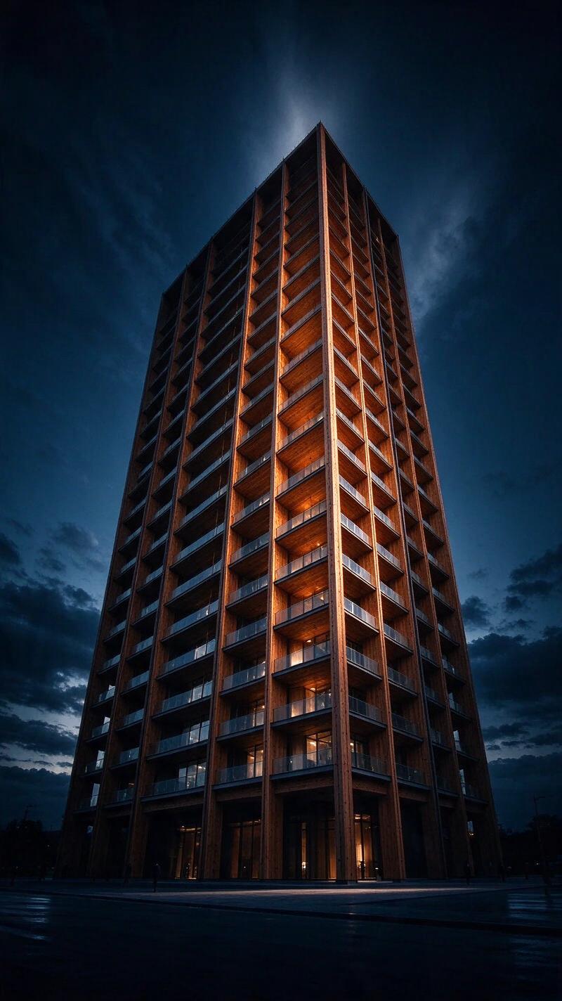 Illustration for the world record: Tallest timber building