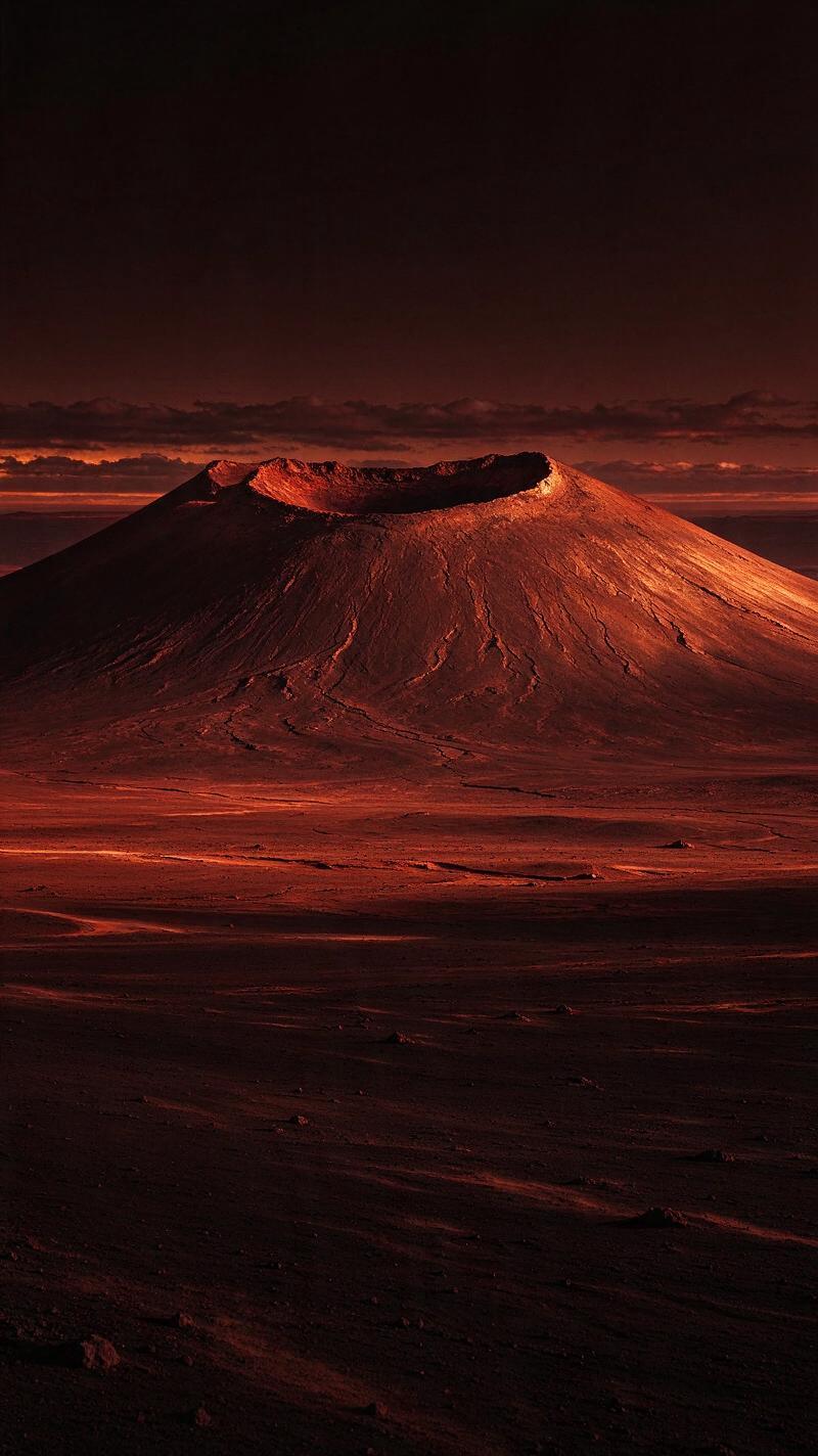 Illustration for the world record: Tallest volcano in the Solar System