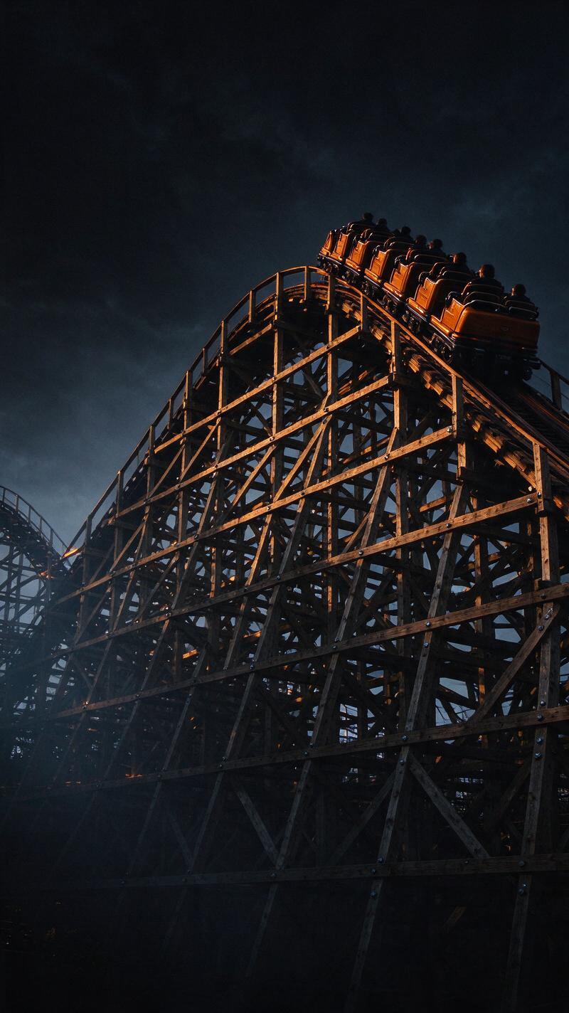 Illustration for the world record: Tallest wooden roller coaster