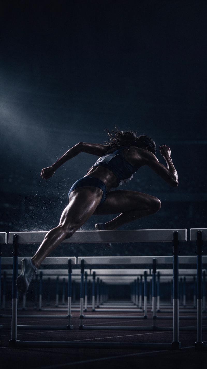 Illustration for the world record: Women's 100 m hurdles