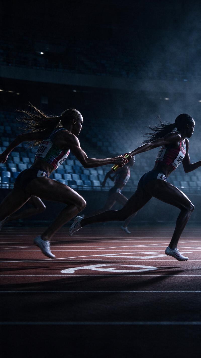 Illustration for the world record: Women's 4 x 400 m relay