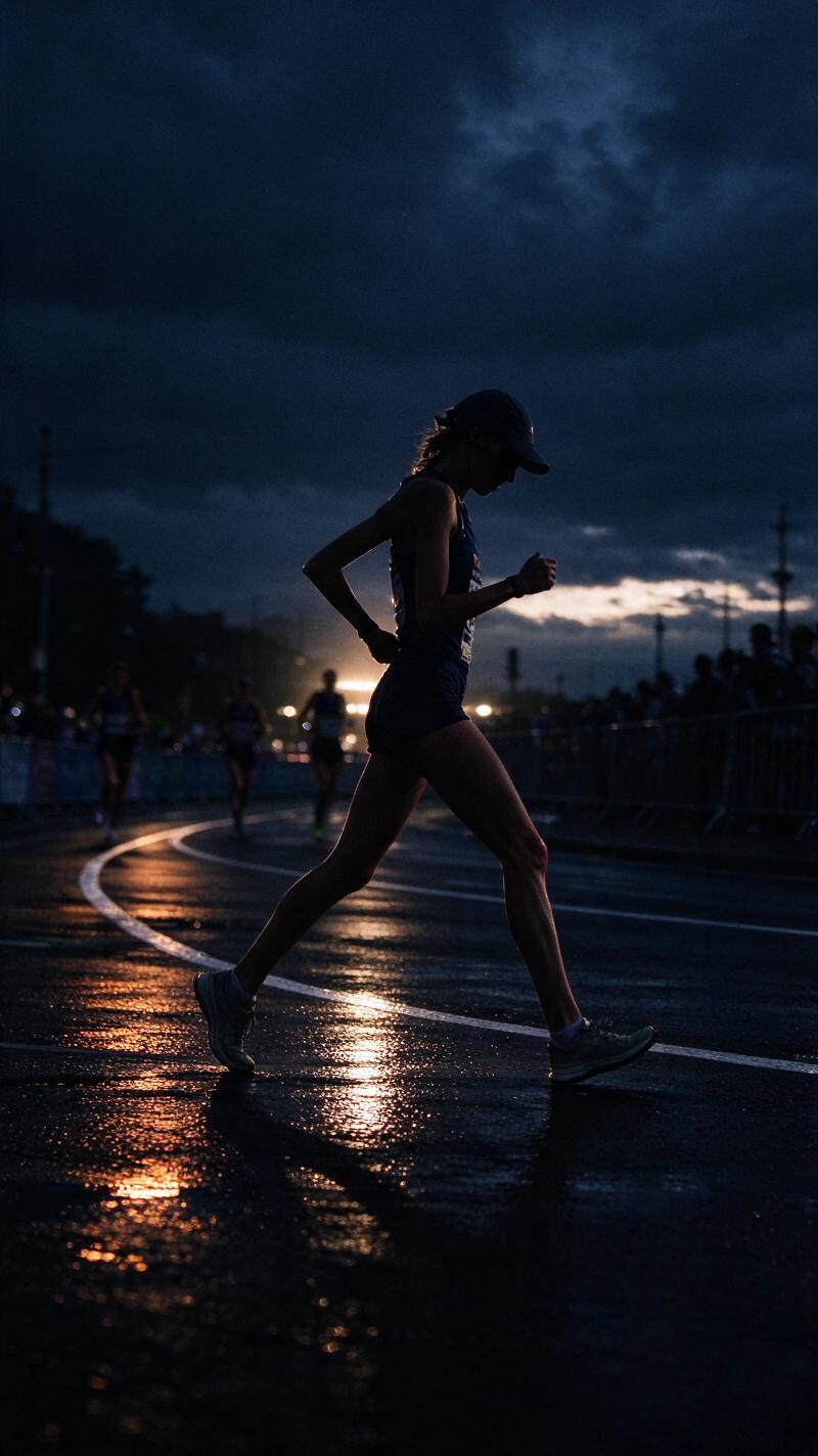 Illustration for the world record: Women's marathon race walk world record