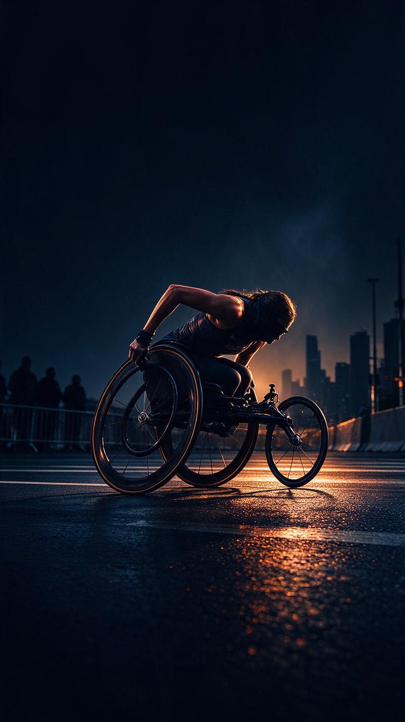 Illustration for the world record: Women's wheelchair marathon