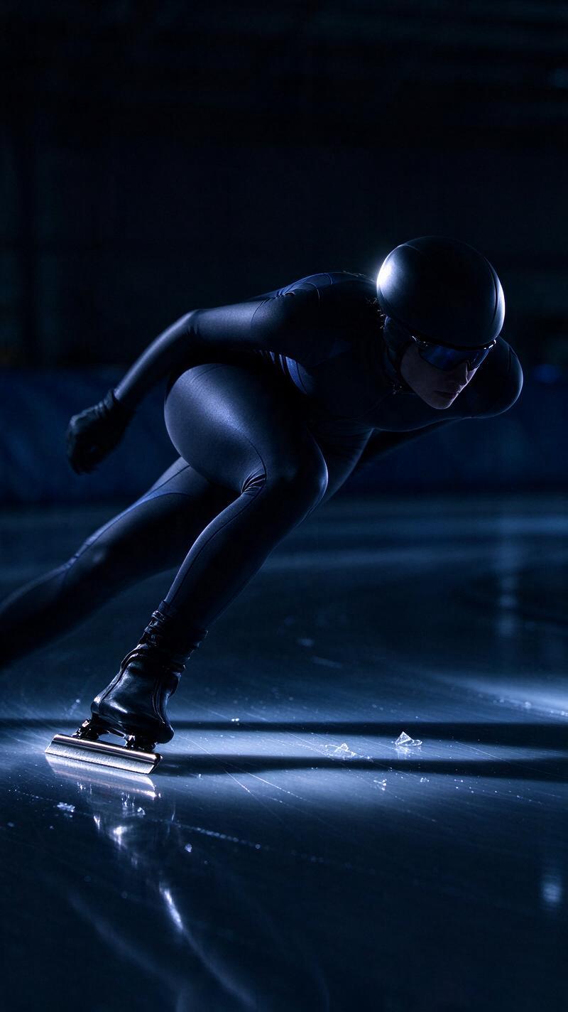 Illustration for the world record: Women's 1000 m speed skating