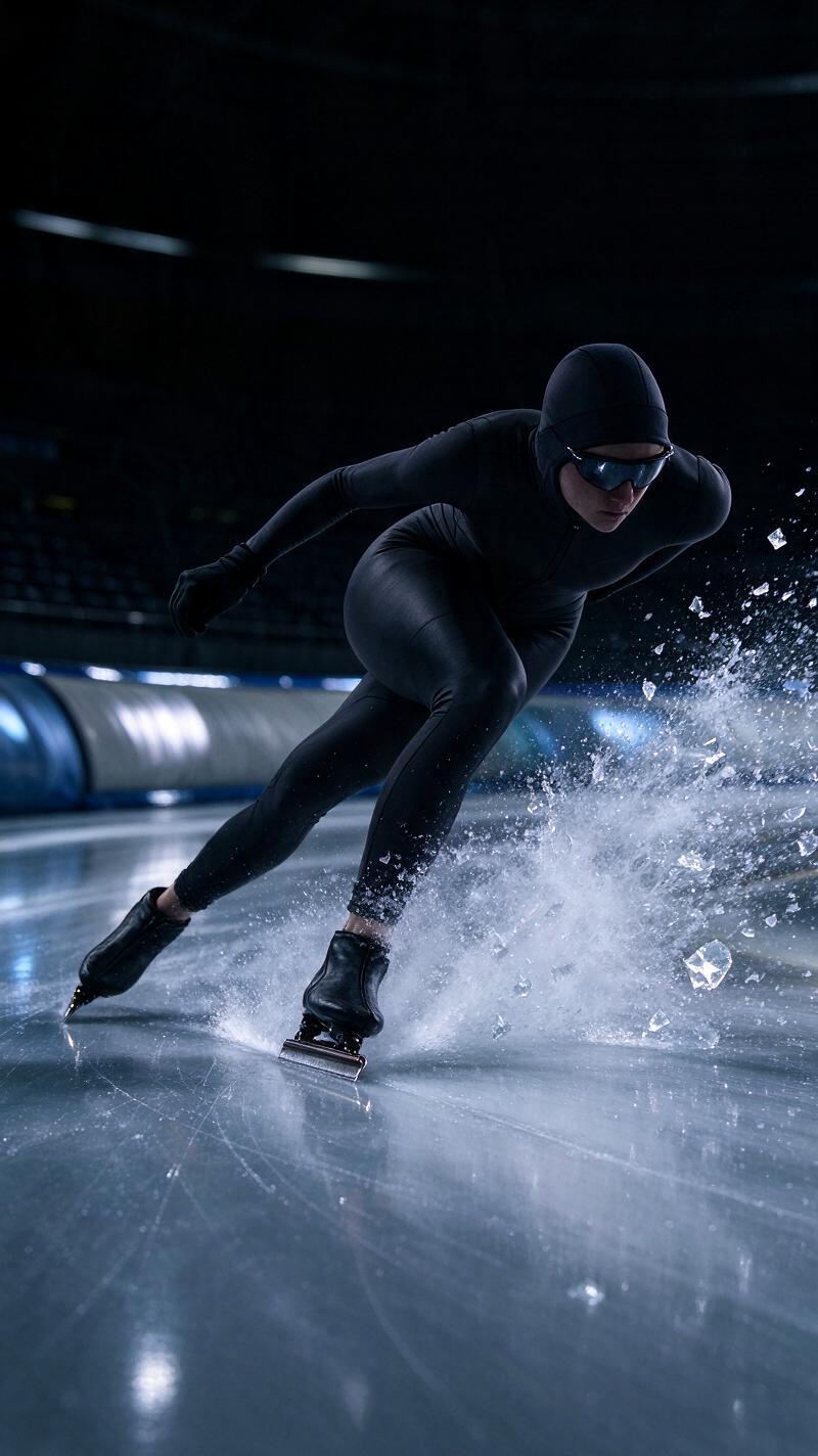 Illustration for the world record: Women's 500 m speed skating