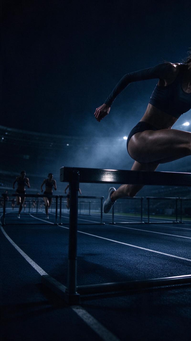 Illustration for the world record: Women's 60 m hurdles