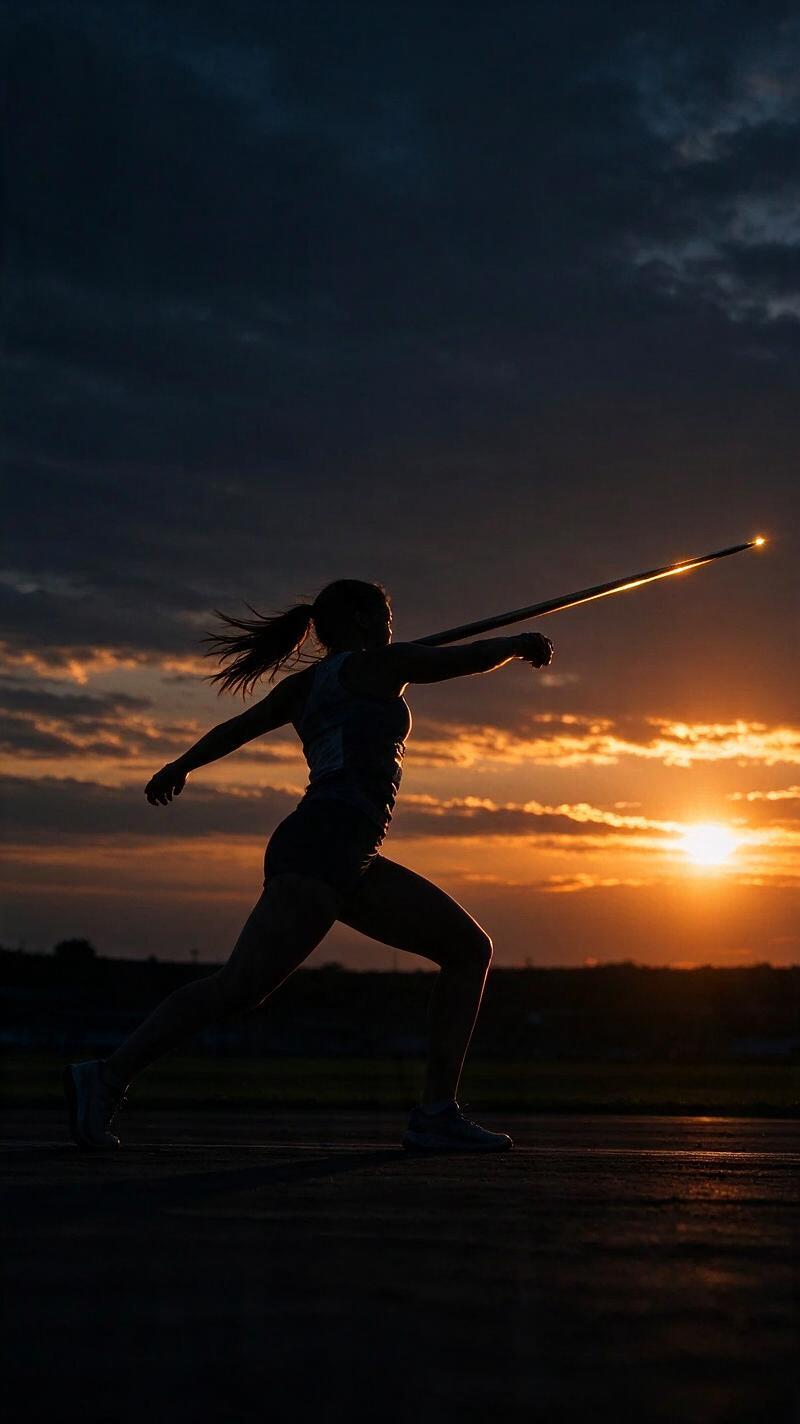 Illustration for the world record: Women's javelin throw