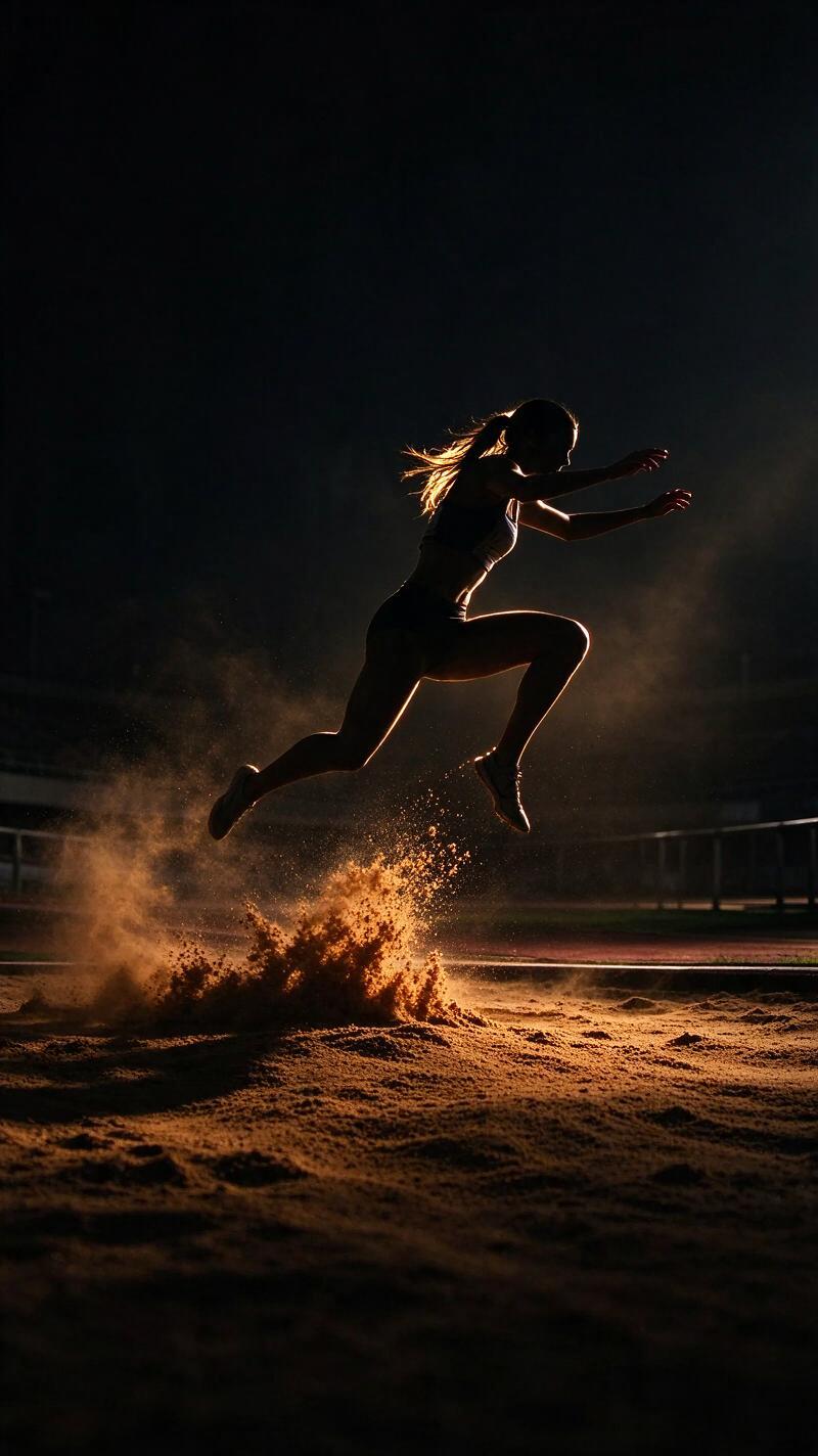 Illustration for the world record: Women's long jump
