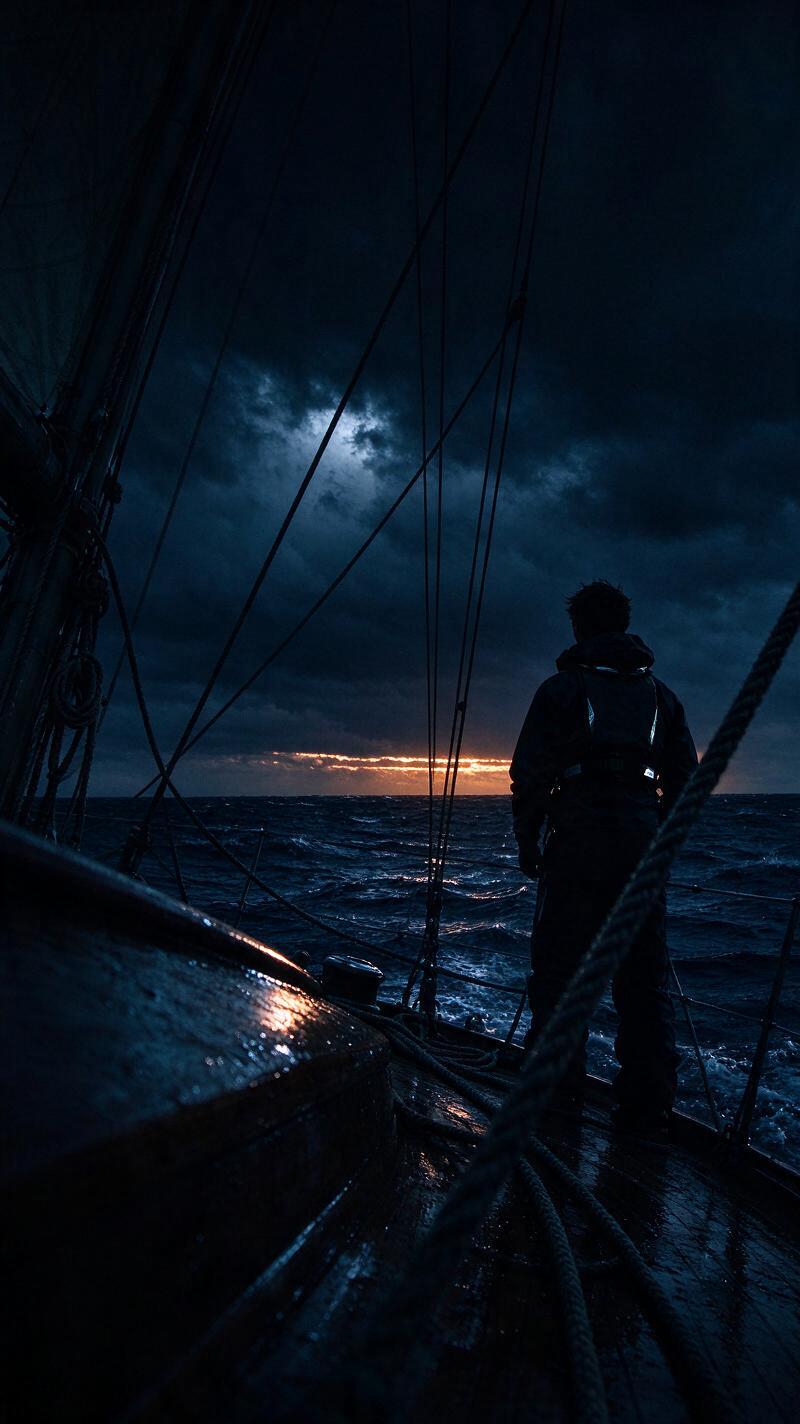 Illustration for the world record: Youngest person to sail solo around the world